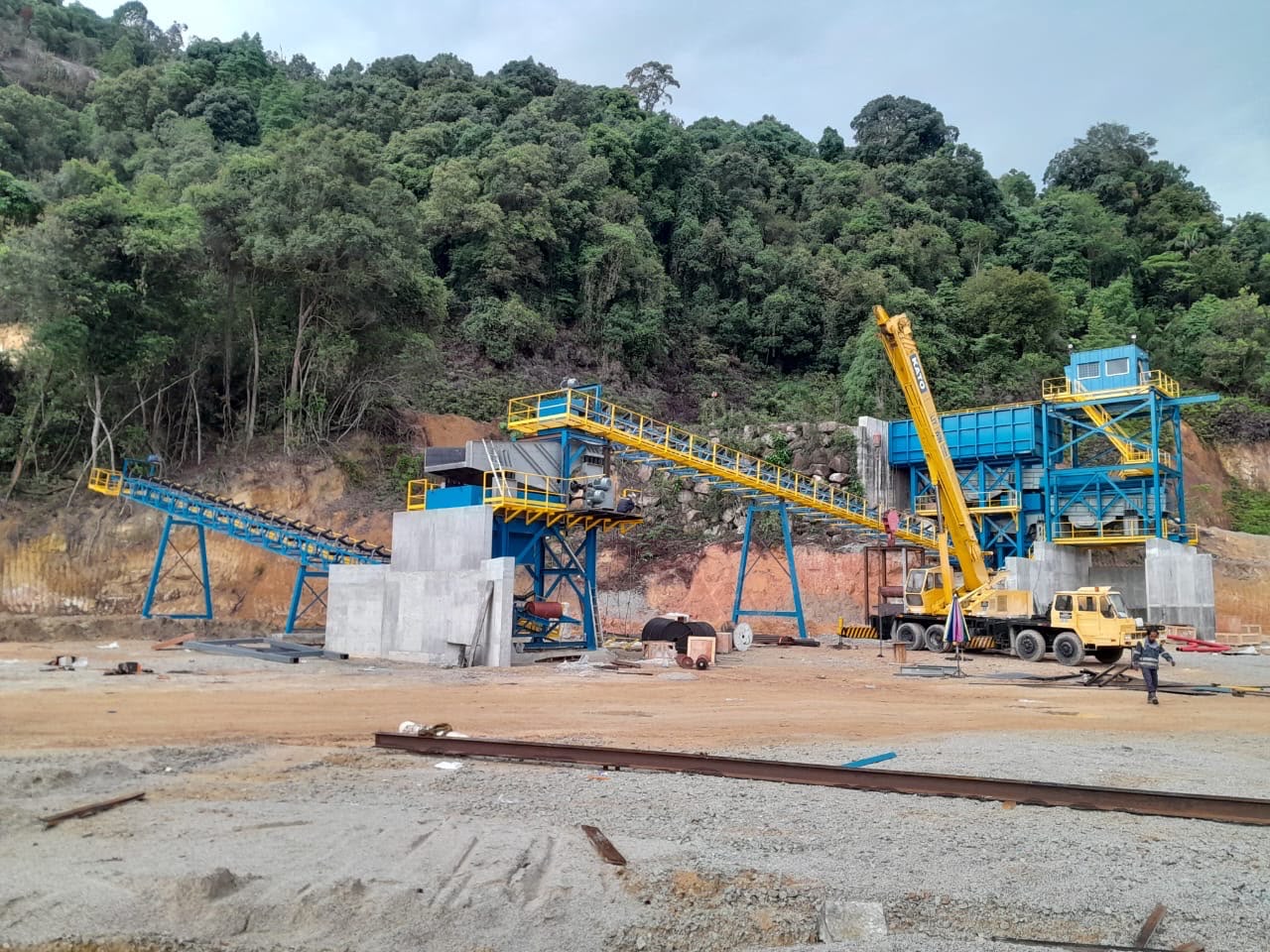 Crusher plant installation work