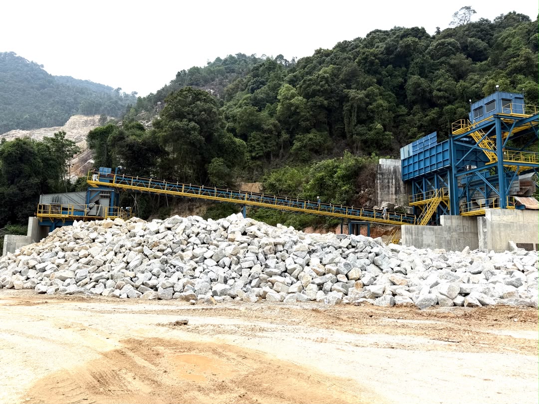 Quarry crushing plant overview